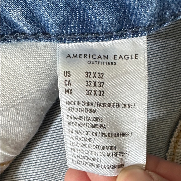 American Eagle Outfitters Men's Distressed Light Blue Slim Jeans 32 x 32 - Picture 3 of 9